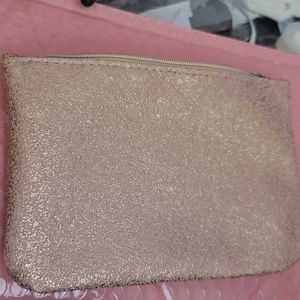 IPSY Cosmetic Bag, Blush Pink and Gold Sparkle